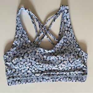 Cotton On Body Blue White Floral Sports Bra Size Medium